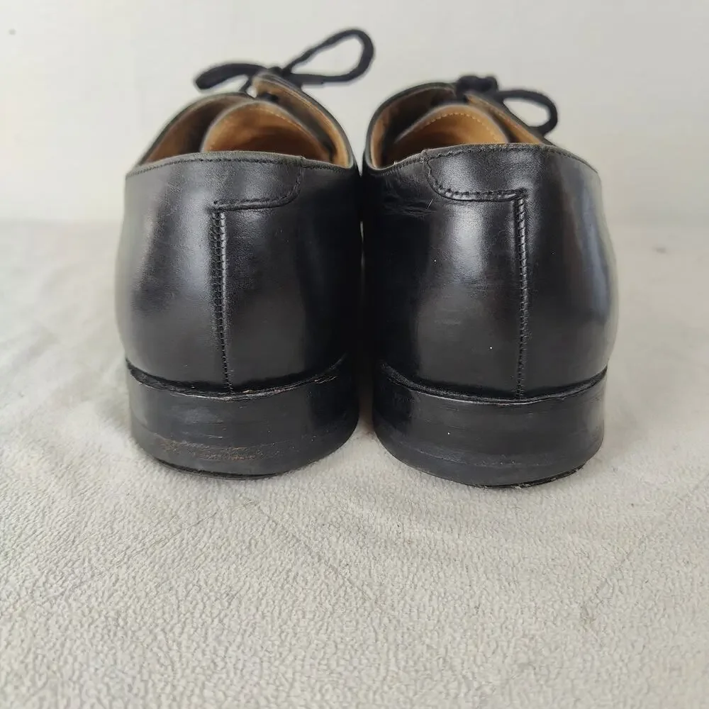 Loake Fontwell‎ U-Tip Oxford Shoes Mens UK 8 US 9 Black Leather Lace Up Formal